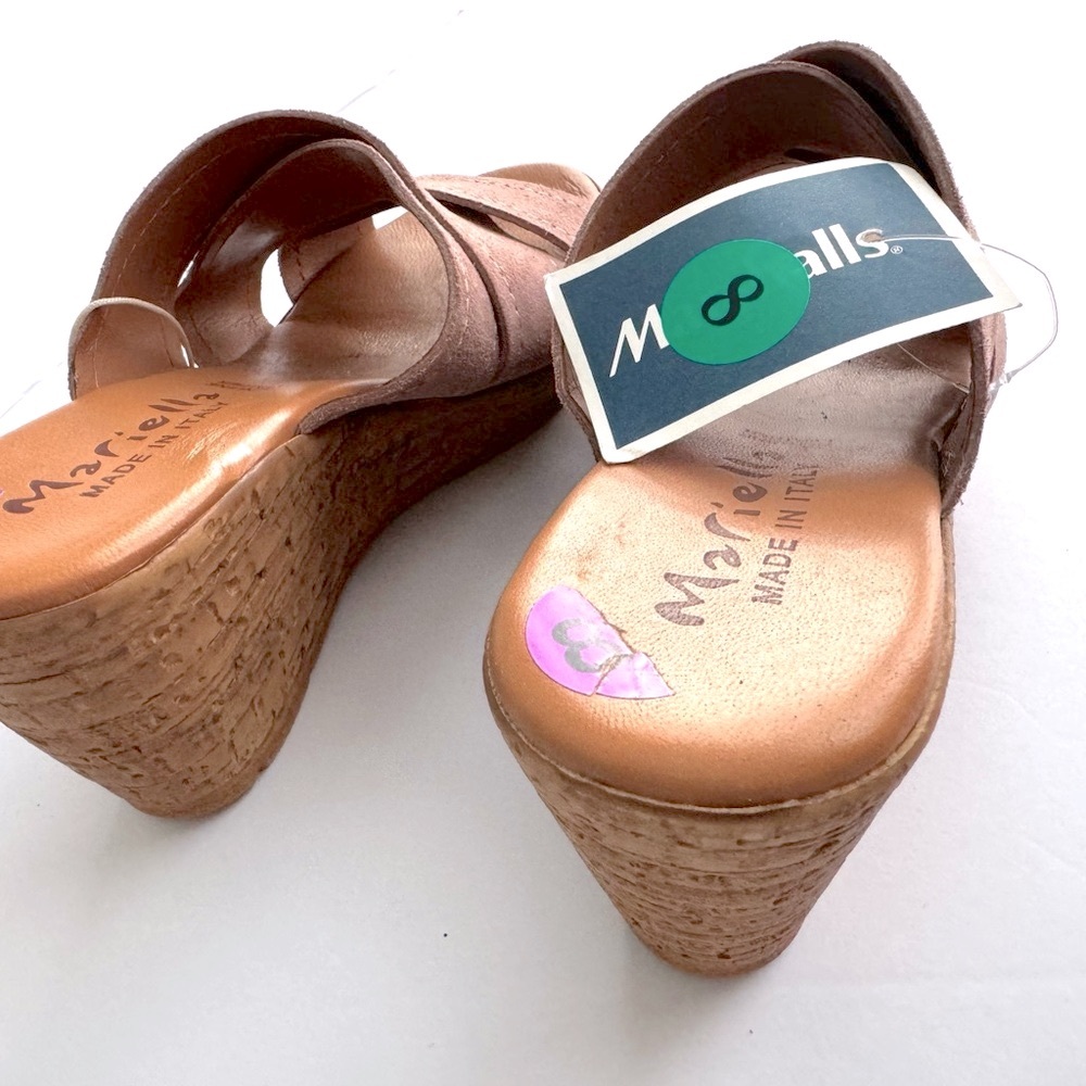 MARELLA Women's Suede  Wedge Sandals size 8 Brand New - Picture 3 of 4